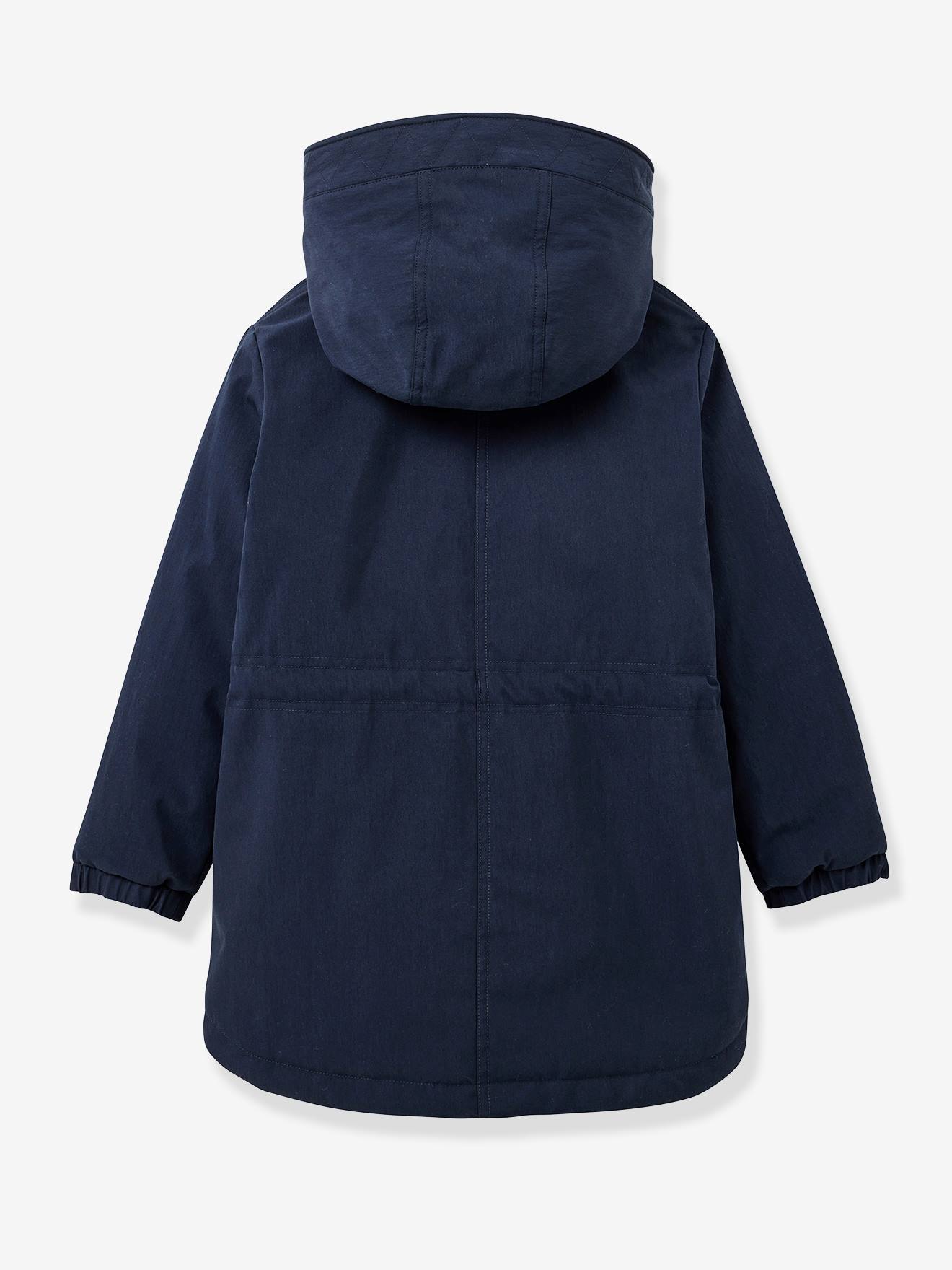 Parka da CYRILLUS, com forro em imitação pelo, para menina marinho
