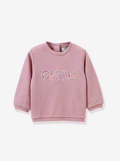 Bebé 0-36 meses-Sweat da CYRILLUS, com mensagem em tecido Liberty®, para bebé