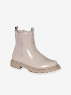 Calçado-Calçado menina (23-38)-Botas envernizadas, com fecho e elástico, para menina