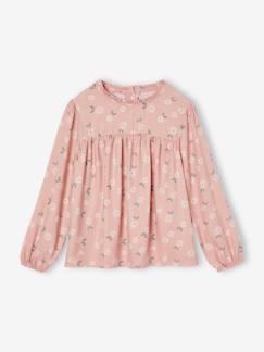 Menina 2-14 anos-Blusas, camisas-Blusa às flores, para menina