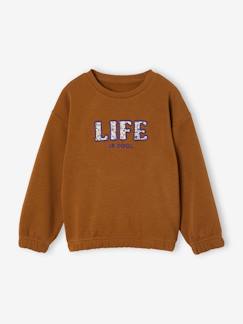 Menina 2-14 anos-Camisolas, casacos de malha, sweats-Sweat " Life is cool", para menina