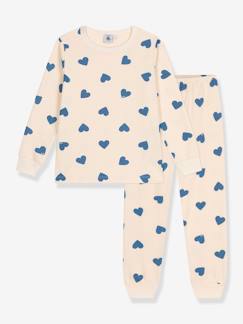 Menina 2-14 anos-Pijama em algodão, corações, Petit Bateau