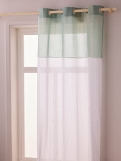 Têxtil-lar e Decoração-Decoração-Cortinado com ilhós estampado às bolas