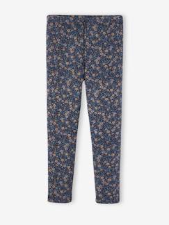 Menina 2-14 anos-Leggings com forro em malha polar, para menina