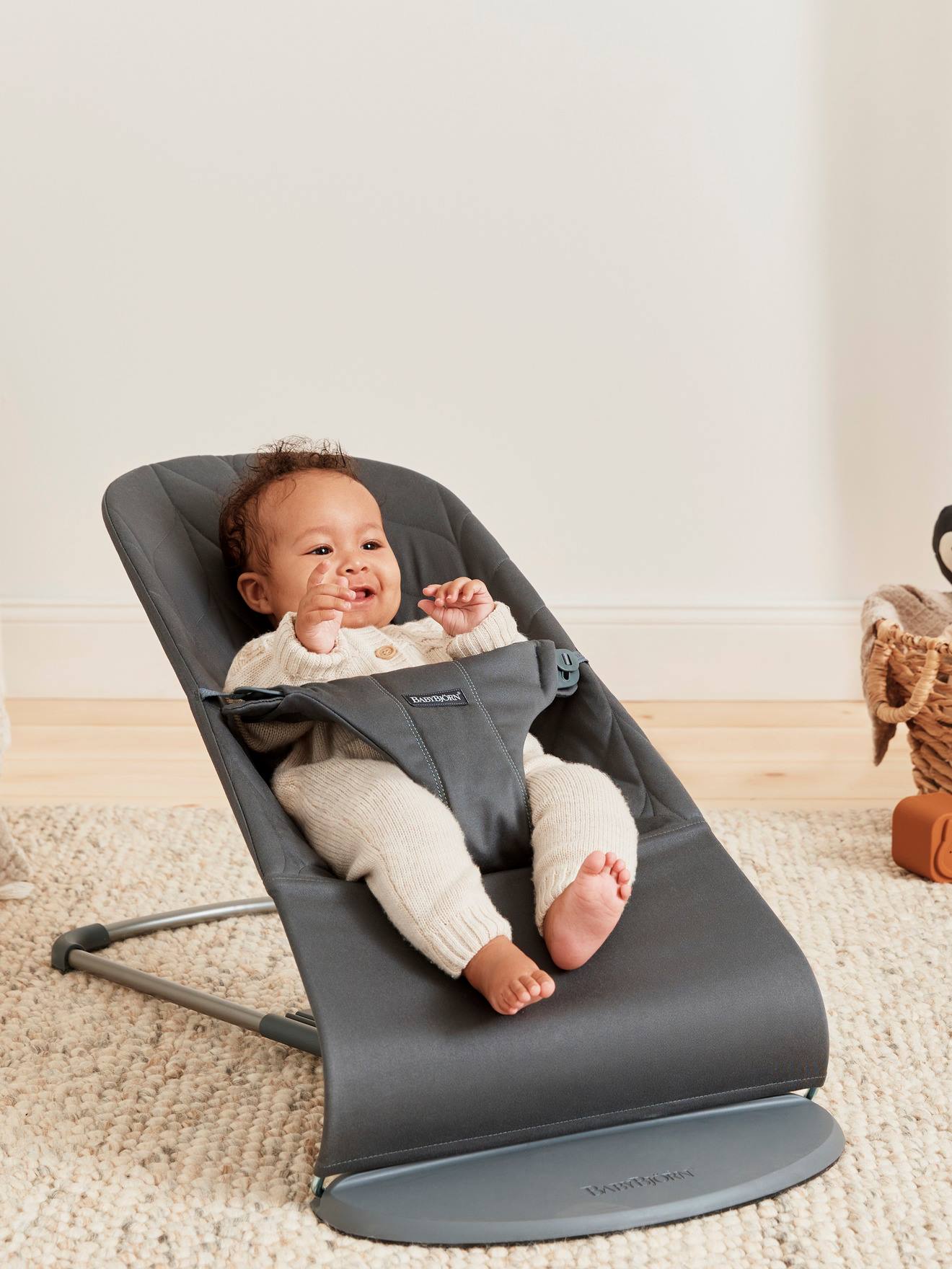 Espreguiçadeira fisiológica com baloiço natural, Bliss BABYBJORN antracite