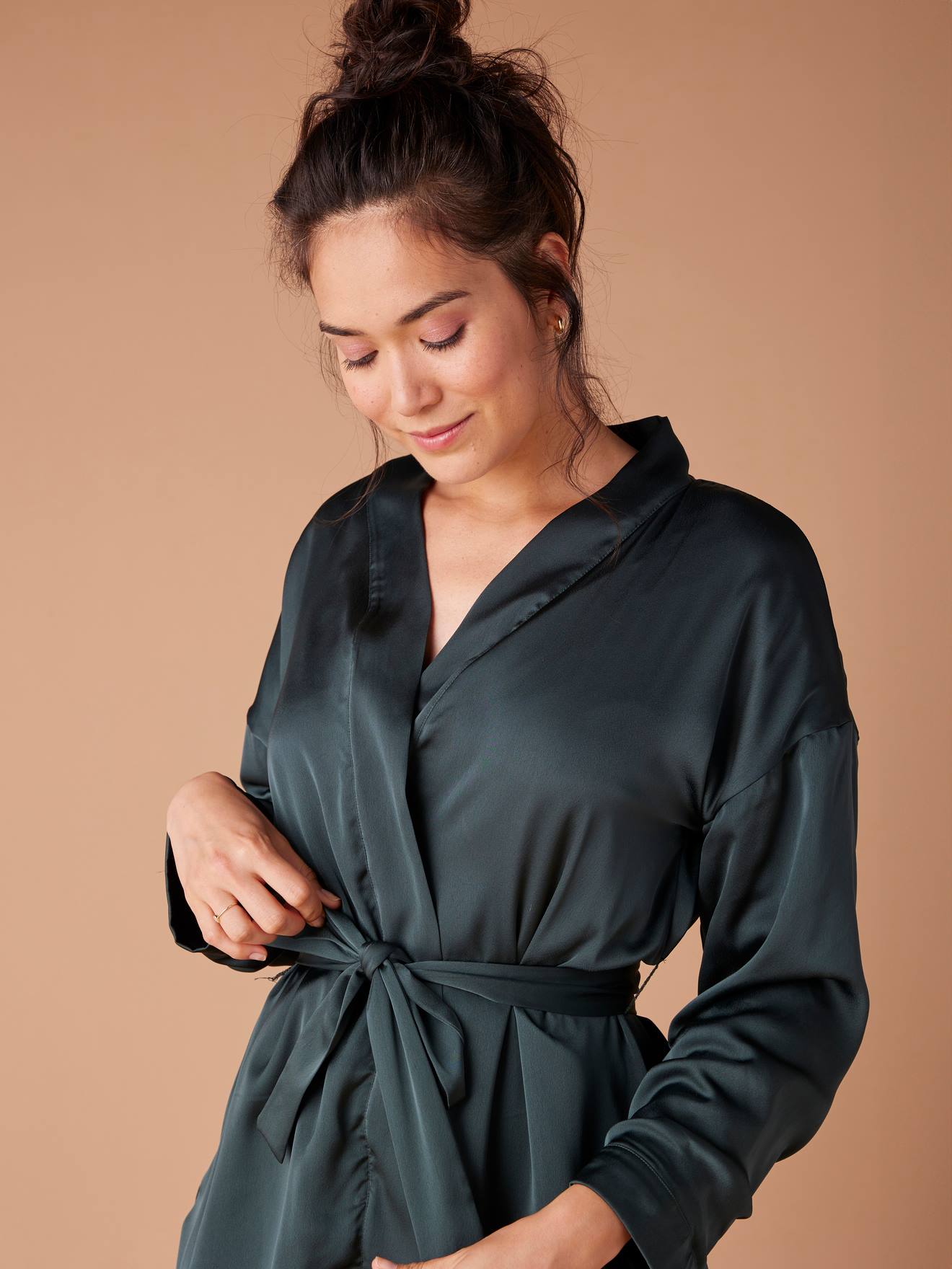 Conjunto homewear de 3 peças, para grávida, da ENVIE DE FRAISE verde-abeto