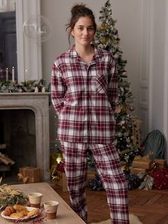 Roupa grávida-Pijama de Natal aos quadrados, para mulher da Coleção Cápsula Família