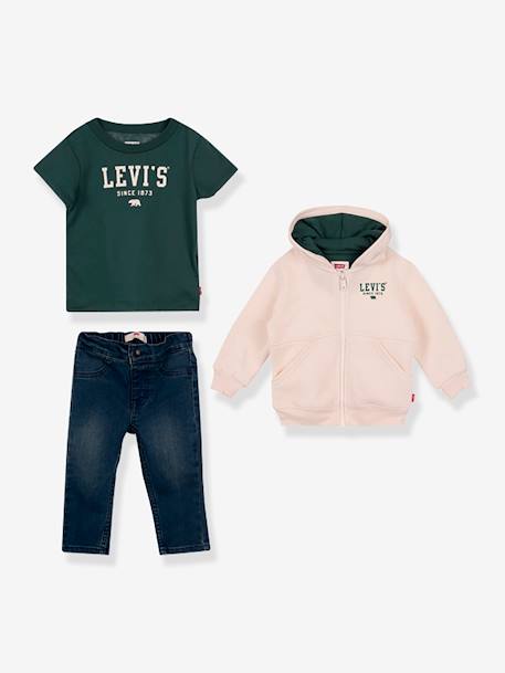 Conjunto casaco + t-shirt + jeans, CORE ZIP UP HOODIE SET - LEVI'S® bege mesclado 