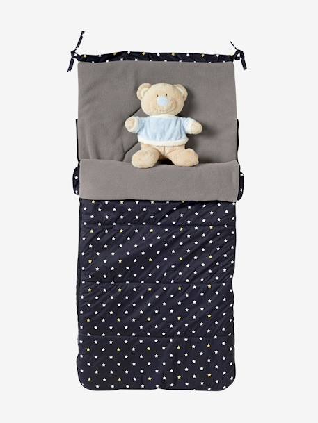 Capa para carrinho de bebé com estampado às estrelas Preto estampado 