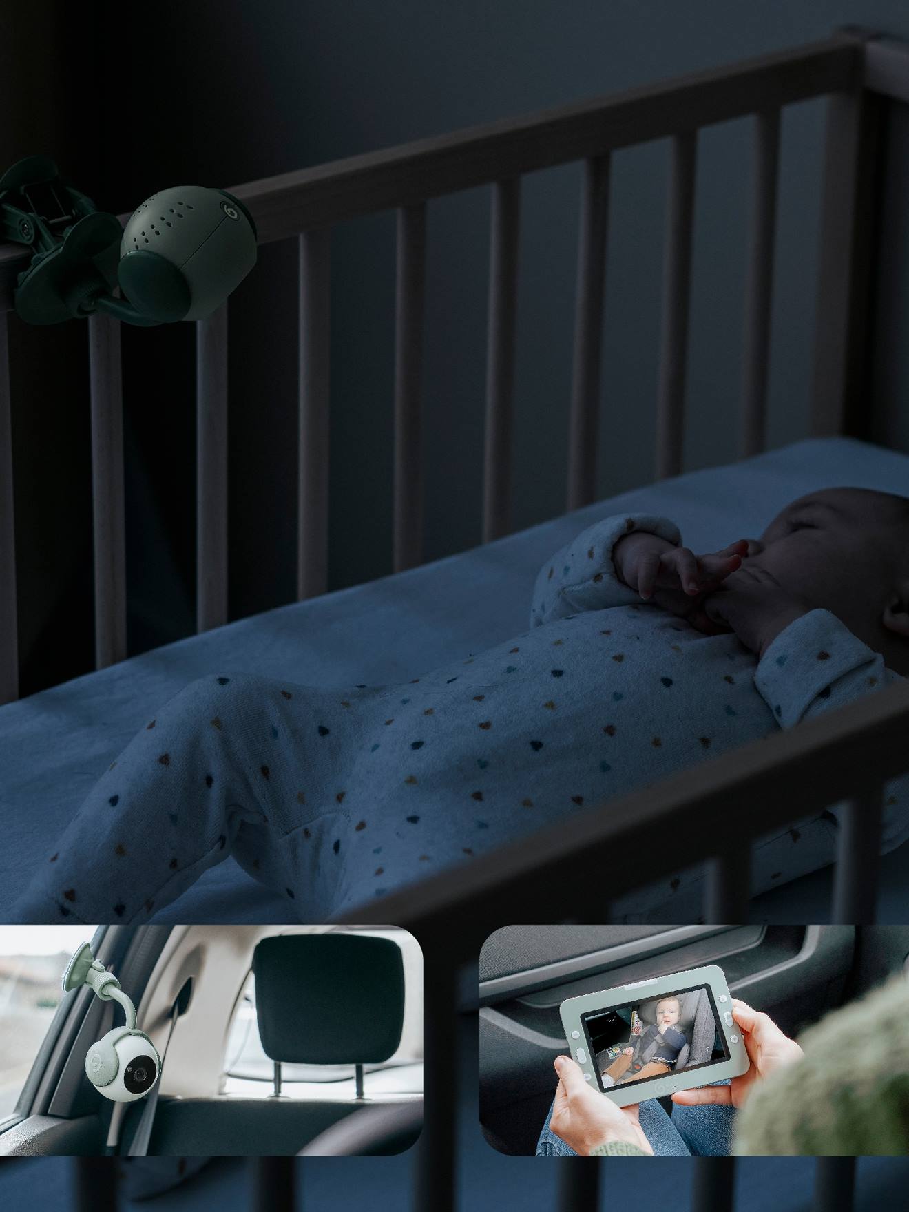 Intercomunicador nómada com câmara, YOO GO+ HD da BABYMOOV verde