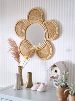 Têxtil-lar e Decoração-Decoração-Espelho em rattan e cana, Flor