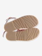 Sandálias em pele, para menina Branco claro liso+Prateado multicolor+PRETO ESCURO LISO COM MOTIVO+Rosa fúchsia+Rosa-pálido metalziado 