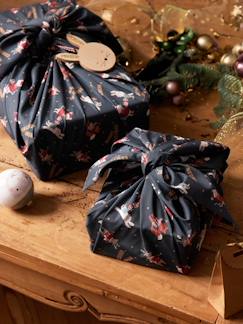 Têxtil-lar e Decoração-Decoração-Adereços de decoração-Lote de 2 embrulhos em tecido furoshiki Amigos do Pai Natal