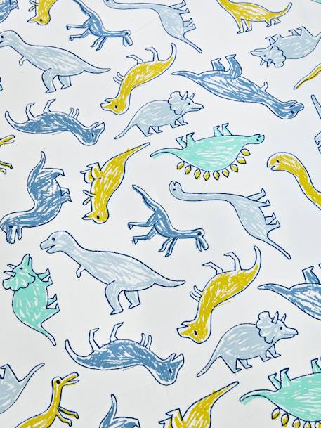 Lençol-capa para criança, tema DINOMANIA Branco claro estampado 