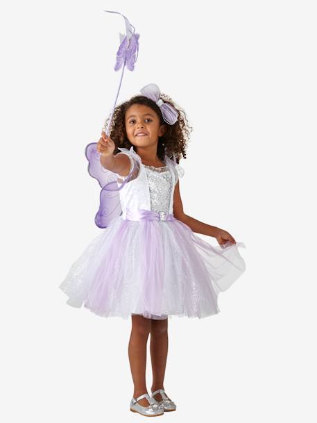Disfarce de fada para menina Violeta medio liso com motivo 