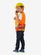 Disfarce de pedreiro com acessórios Laranja medio liso com motivo 