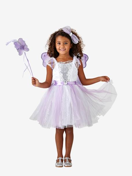 Disfarce de fada para menina Violeta medio liso com motivo 