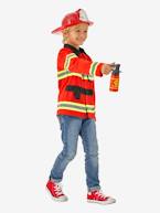 Disfarce de bombeiro Vermelho medio liso com motivo 