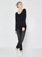 Jeans slim, entrepernas 85 cm, para grávida Ganga black+Ganga brut+Ganga cinza 