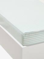 Lençol-capa estampado, Gatinho, para bebé Riscas azul / branco escuro 