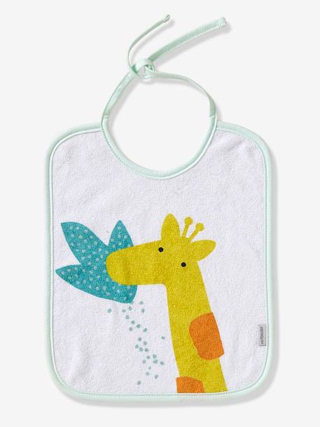 Lote de 7 babetes para bebé VERTBAUDET Estrelas/gotas água+Motivos de frutas+Multicolor+Vermelho escuro liso com motiv 