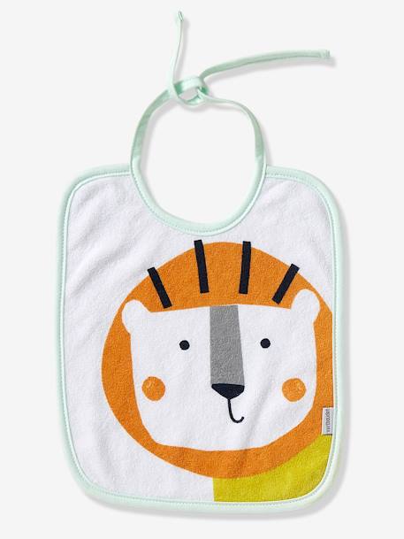 Lote de 7 babetes para bebé VERTBAUDET Estrelas/gotas água+Motivos de frutas+Multicolor+Vermelho escuro liso com motiv 