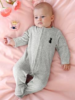 Pijama para bebé em veludo, BIO, fantasia atrás