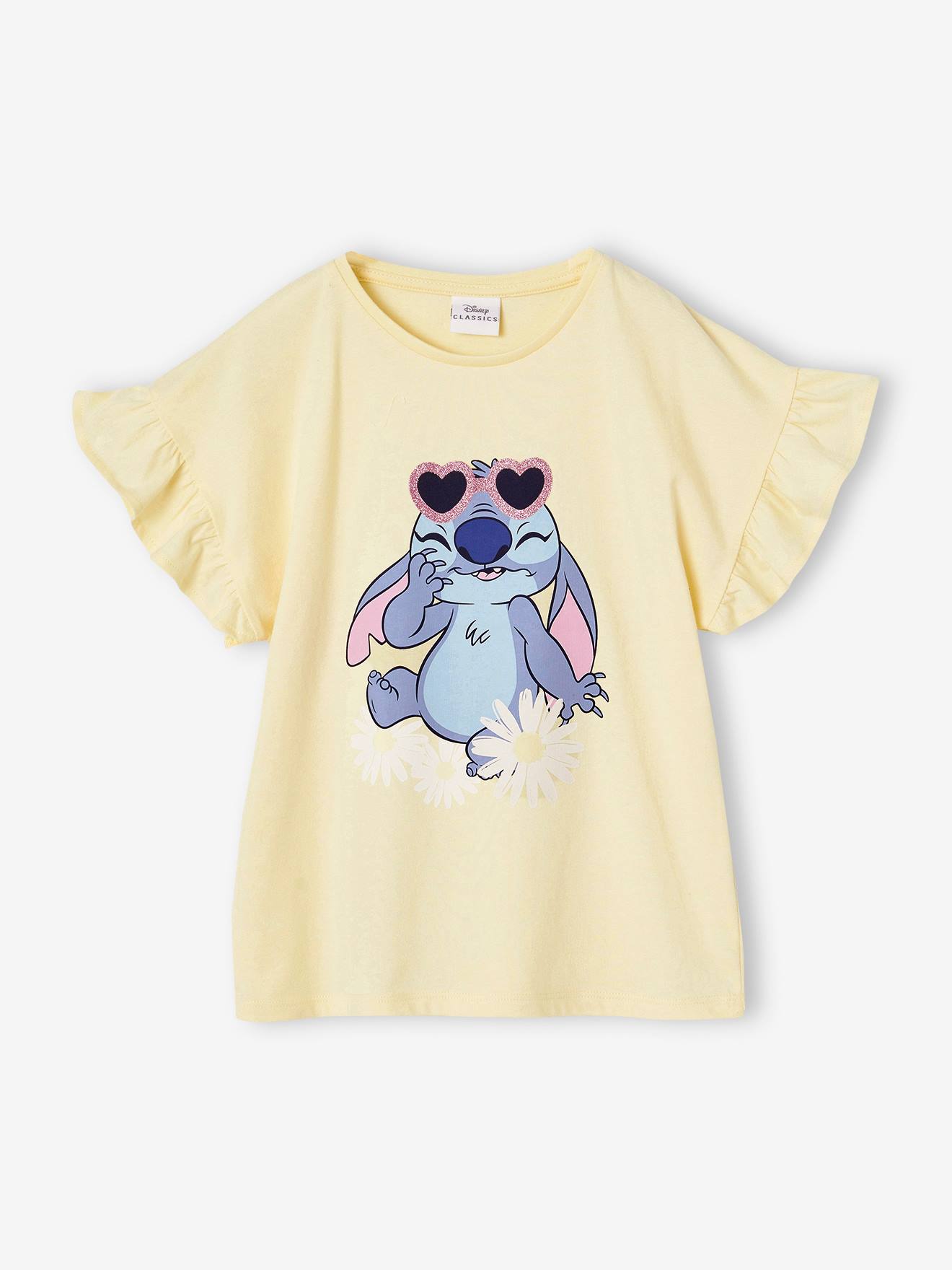 Conjunto t-shirt + calções justos, Disney® Stitch   amarelo-pastel