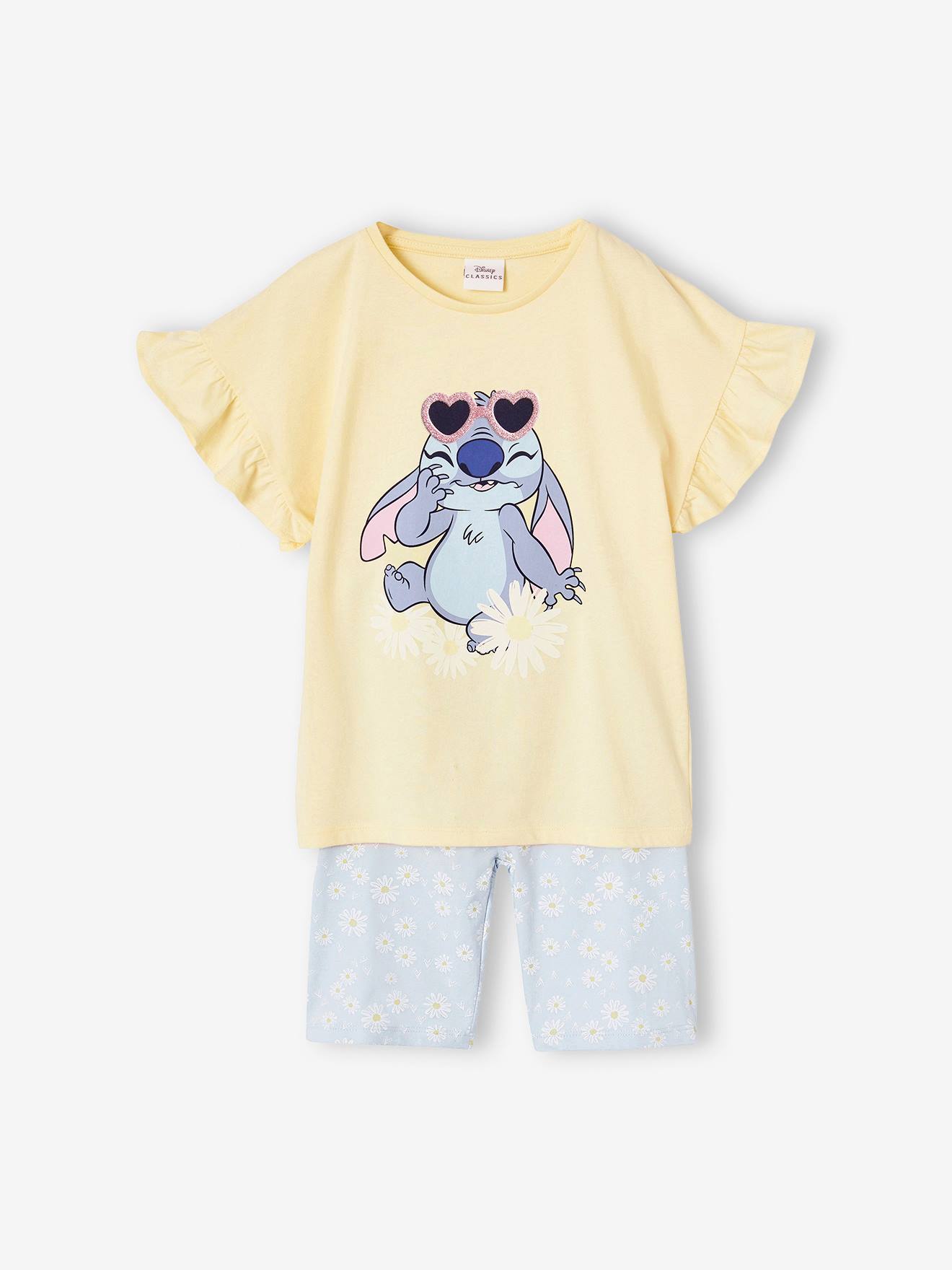 Conjunto t-shirt + calções justos, Disney® Stitch   amarelo-pastel