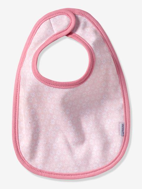 Lote de 7 babetes, para recém-nascido Cru e cinzento+Multicolor+Vermelho escuro liso 