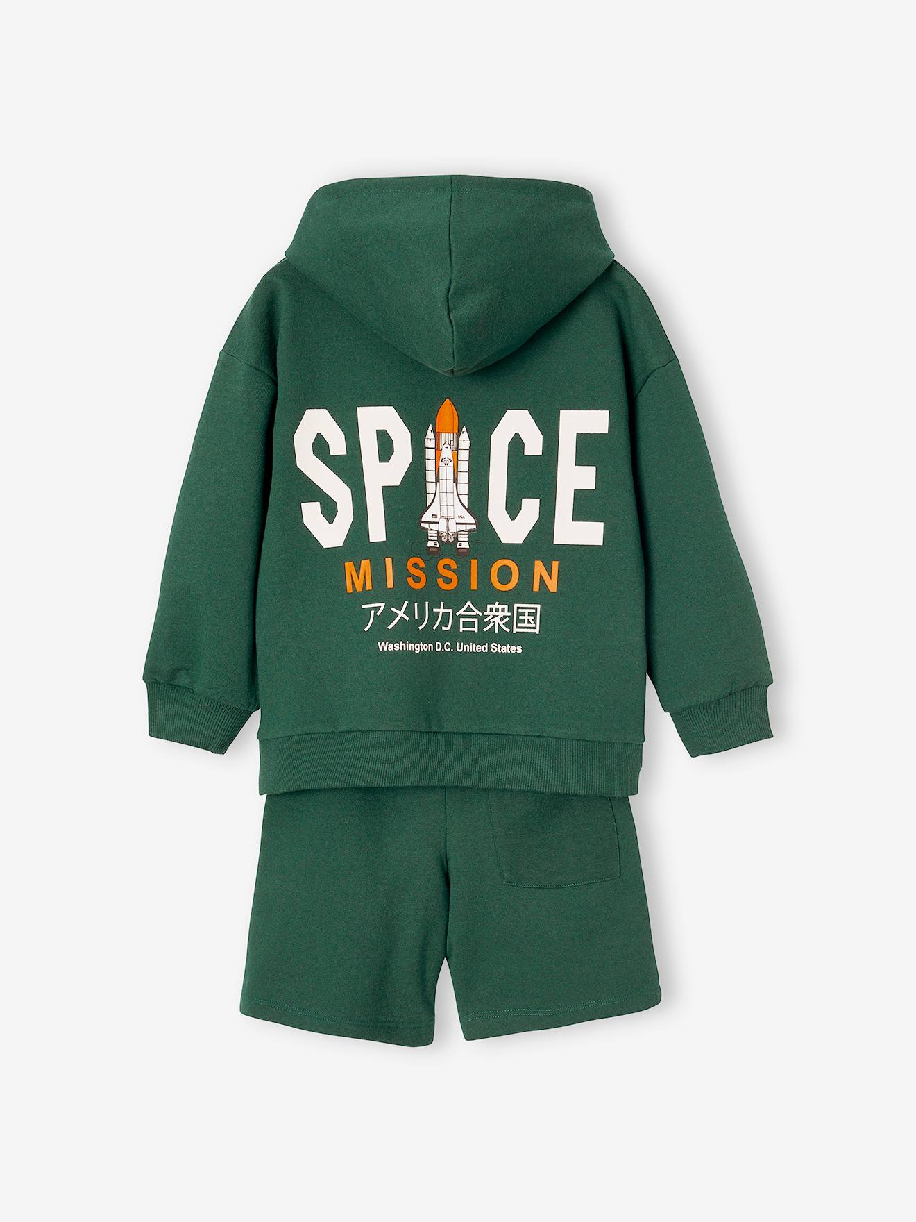 Conjunto sweat + calções, NASA® verde-abeto