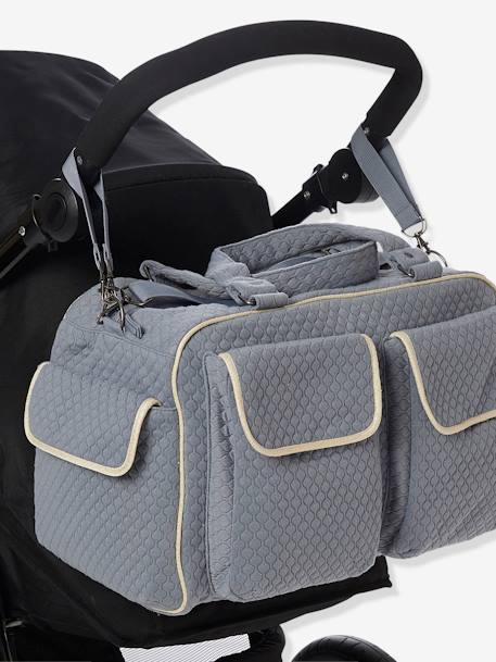 Saco de mudas Week-end da VERTBAUDET Azul medio liso 