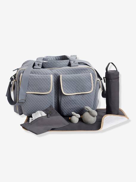 Saco de mudas Week-end da VERTBAUDET Azul medio liso 