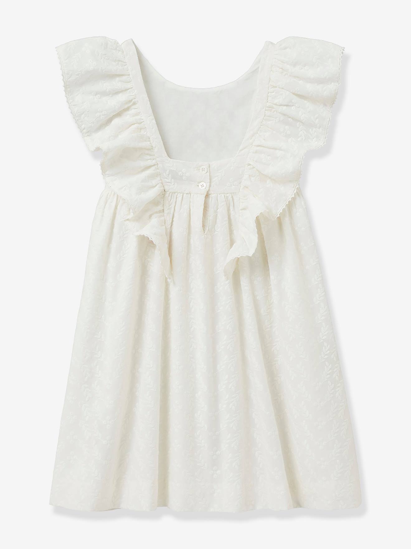 Vestido para menina, Simone - Cerimónia Pluma - CYRILLUS cru