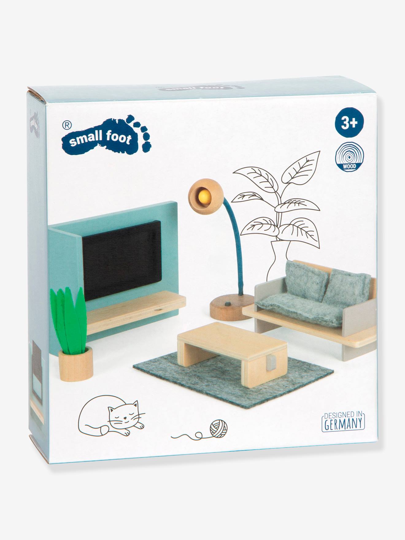 Casa de Bonecas – Conjunto de Sala de Estar small foot® multicolor