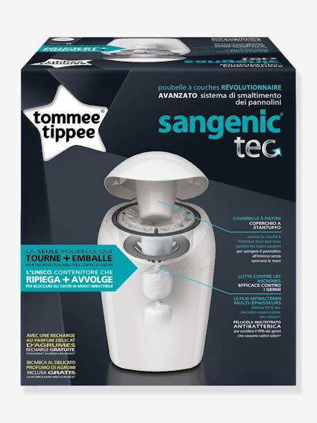 Caixote do lixo para fraldas, SANGENIC Tommee Tippee Branco 
