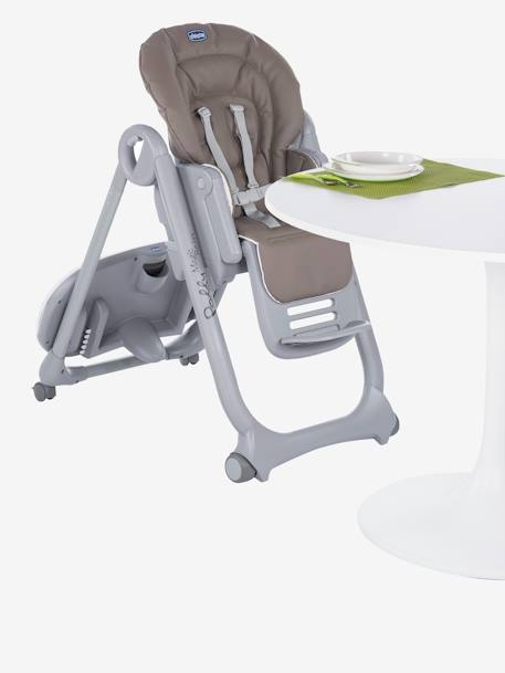 Cadeira alta evolutiva Polly Magic Relax, da CHICCO Bege medio liso+Cinzento medio liso+Vermelho medio liso 