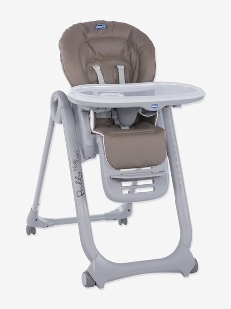 Cadeira alta evolutiva Polly Magic Relax, da CHICCO Bege medio liso+Cinzento medio liso+Vermelho medio liso 
