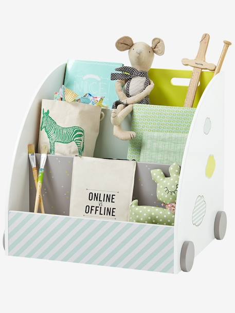 Biblioteca com rodas Branco 