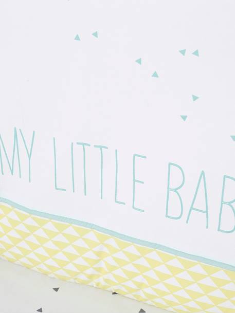 Contorno para parque, tema Ilha exótica Branco claro liso com motivo 