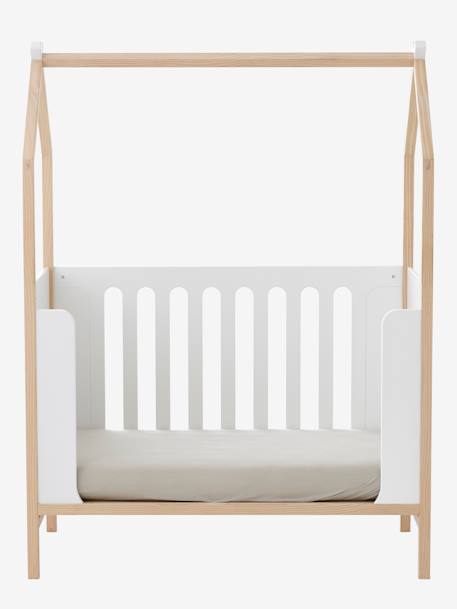 Cama de bebé COCONUT transformável em sofá AMARELO MEDIO LISO+Branco claro liso 