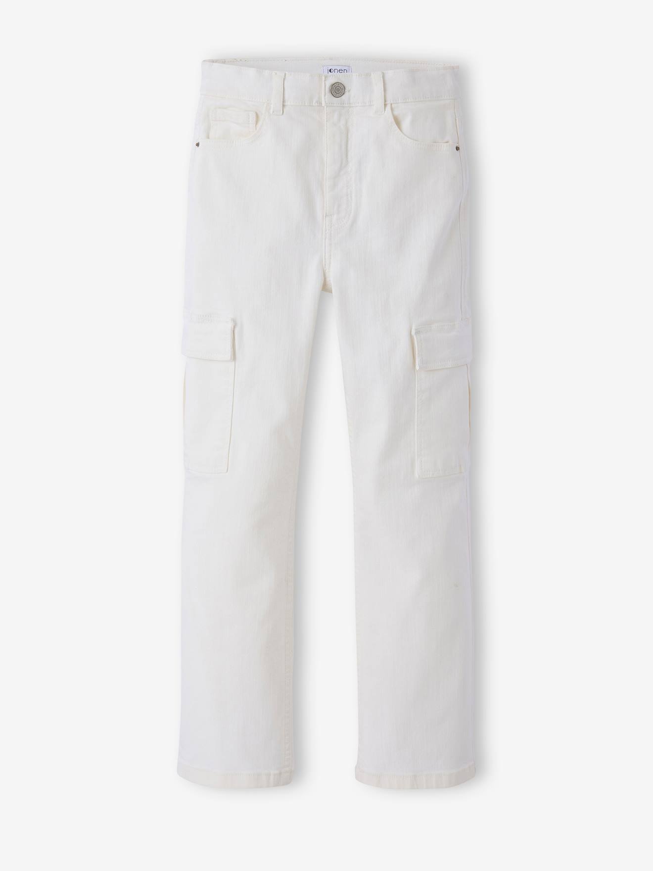 Calças cargo para menina, JONEN cru