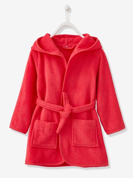 Roupão de banho com capuz, personalizável, para criança Azul Ganga+Azul Médio Liso+Rosa+Rosa Médio Liso+Verde Claro Liso+Violeta 