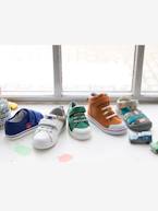 Sapatilhas para menino, coleção autonomia Branco claro estampado+Cinzento medio liso+Verde medio liso 