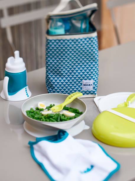 Lancheira isotérmica BEABA Azul medio estampado 