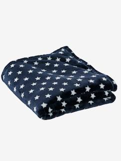 Têxtil-lar e Decoração-Roupa de cama criança-Mantas, edredons-Cobertor para criança em microfibra, estampado às estrelas
