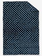 Cobertor para criança em microfibra, estampado às estrelas Azul escuro estampado+Cinzento claro estampado 