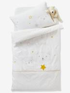 Lençol-capa para bebé, tema Sonhar com as estrelas Branco claro estampado 