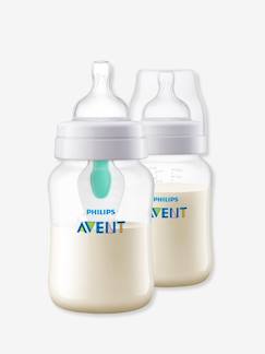 Puericultura-Alimentação Bebé-Lote de 2 biberões 240 ml anticólicas, com válvula AirFree, da Philips AVENT