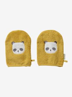 Seleção baby shower-Lote de 2 luvas de banho, Panda